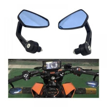 Espelhos retrovisores laterais para guidão de motocicleta, 7/8 polegadas (22 mm), antirreflexo, ajustáveis, para motos de rua.