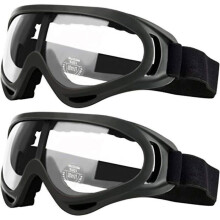 Conjunto de 2 óculos de segurança com proteção antiembaçante e UV, óculos de proteção transparentes para pistolas de espuma.