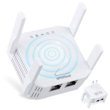 Dvojpásmový WiFi extender dosahu 1200 Mbps 2,4 GHz a 5 GHz so 4 anténami pre pokrytie domácej siete