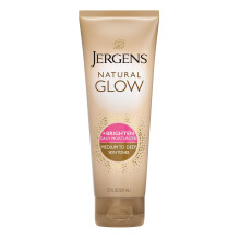 Jergens Natural Glow Self Tanner Body Lotion, Sunless Tanning, Medium to Deep Skin Tone, Vitamin E and Antioxidants, 7.5 Oz
