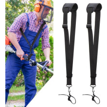 Spallacci regolabili, imbracatura resistente per decespugliatore da giardino, compatibile con decespugliatori KM e FS, colore nero.