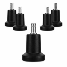 Toimistotuolin pyöränsuojat, 5 kpl:n sarja, vaihdettavat pyöränsuojat, 11/22 mm, kiinteät äänettömät istuinjalat