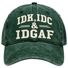 Lightweight Breathable Cotton Baseball Cap Curved-dark green