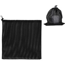 Bolsa de malla para filtro de bomba de estanque, 45 x 45 cm, negra, malla fina y duradera para la recolección de residuos y la filtración de agua.