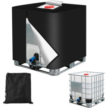 Telo protettivo IBC 1000L in tessuto 420D impermeabile, resistente ai raggi UV, robusto, antipolvere, per esterni e giardino.