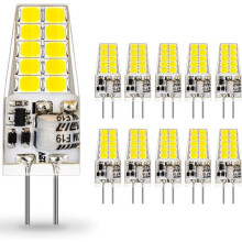 10 kusov G4 LED žiaroviek 12V AC DC studená biela 6000K 2W 220Lm ekvivalent 20W halogénovej nestmievateľnej