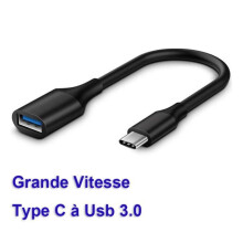 USB C - USB 3.0 OTG -sovitinkaapeli uros-naaras 5 Gbps tiedonsiirtoon ja lataukseen