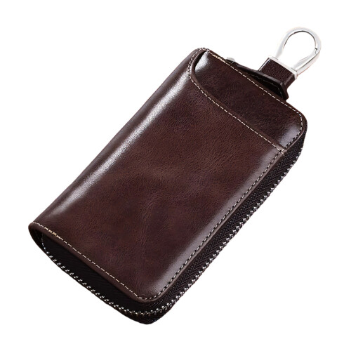 Modieuze 2026 lente sleutelhanger case PU lederen ritsen-1