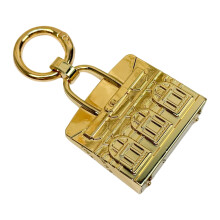 Mini-huisvormige tasbedels, huissleutelhangeraccessoires-Goud