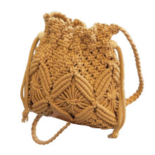 Gevlochten emmerzakken Crossbody portemonnee voor dames-Khaki