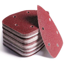 60 ks brúsnych listov na detailné brúsenie myší, 5-dierkové suchý zips, rôzne zrnitosti, 14 x 9 cm