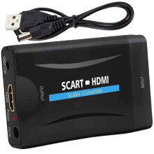 SCART-HDMI-muunninsovitin, jossa on äänituki 720p- ja 1080p-videolähdölle