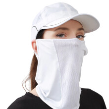 Adjustable Breathable Face Cover For Sports Like Golf-White