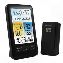 Digital Weather Station with Wireless Display, Temperature Humidity Monitor, Alarm Clock Function