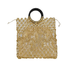 Sommer-Strandtaschen für Damen, Tragetasche, gewebte-Gold