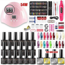 Poly Nail Gel Set for Nail Extensions Gel Nail Polish Set with LED Nail Dryer Manicure Set Kit 8