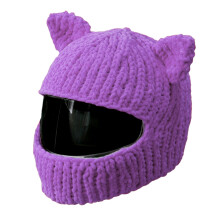 Housse de protection pour casques de moto, avec oreilles-Violet