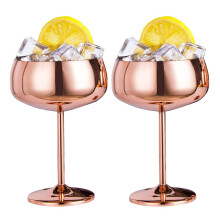 Verre à Champagne Coupe en Cuivre Lot de 2 Verre à Vin en Verre à Cocktail Martini Vintage en Acier Inoxydable