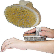 2025 Natural Bristles Dry Full Body Back Wash Brush
