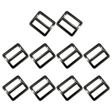 10 Stück robuste Metall-Gleitschnallen, Legierungen,- Farbe