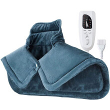 Cuscino cervicale elettrico riscaldante e mantellina riscaldante con 6 impostazioni di calore regolabili, 58 x 42 cm, morbido e caldo comfort