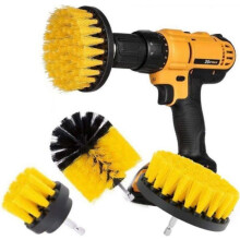 Kit de 4 cepillos para taladro, cepillos de fregado resistentes para todo tipo de usos.
