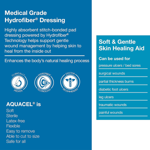 Aquacel Extra Hydrofiber Wound Dressing 15cmx15cm - 5 Count 1