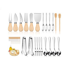 Charcuterie Board Accessories Wooden Cheese Spreader Knive Set, Wood Handle Butter Knives for Cheese Kit, Cheese Knife