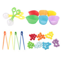 Sensory Bin Filler Fine Motor Toys Sensory Bin Filler 2 Scissors Storage Box for Sorting Counting Training