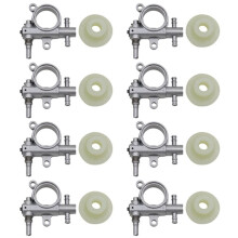 8 Set 2500/3800 Chainsaw Spare Parts Chainsaw Oil Pump with Worm Drive Gear Fit for Chain Saw 25CC/38CC