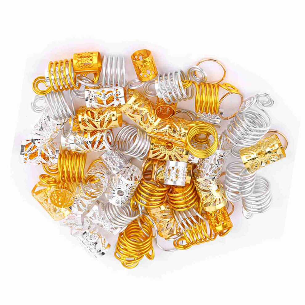 Unisex 90Pcs Braid Rings Dreadlock Accessories Women