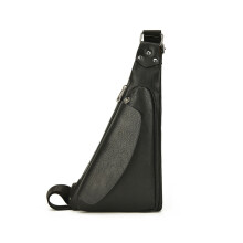 Stylish Crossbody Side Bag Waterproof PU Fabric Daily-Black