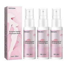 Feminine Dry Wash Deodorant Spray, 3PCS 20ml Pruritus Relief Gentle Body Spray for School, Work, Travel
