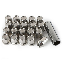 304 Stainless Steel Lug Nuts 20PCS M12x1.5 Hex 19mm Length 35mm Universal Wheel Nuts