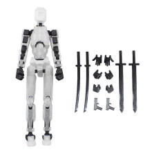 (Black Transparent) T13 Action Figure, Titan 13 Action Figure, Robot Action Figure,3D Printed Action NEW