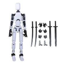 (Black and White) T13 Action Figure, Titan 13 Action Figure, Robot Action Figure,3D Printed Action NEW