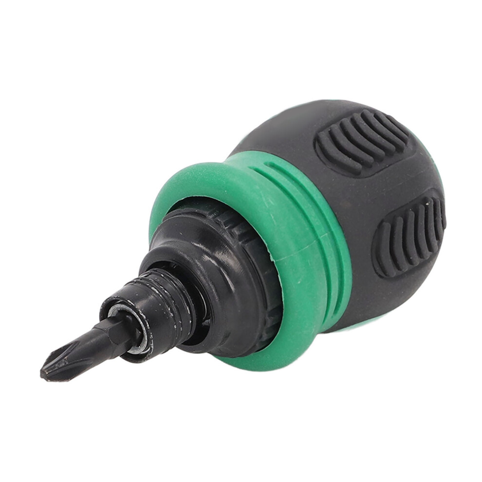Green Mini Ratchet Screwdriver with Magnetic Bits