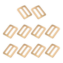 Metal Triple Glides Slides Buckles Square Rings-light gold