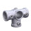 Round Pipe Fixed Joint Storage Rack Connector Aluminum-5ways 1