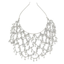 Shining Rhinestones Hair Chain Styling Accessory-Silver