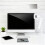 Transparent Glass Tabletop Mirror For Watching Behind- White 3
