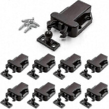 8-Pack Self-Closing Drawer Latch with Touch Mechanism for Cabinets, Cupboards, and Bedroom Furniture - Secure Push-to-Lock System
