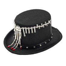 Mens Cosplay Hat Gothic CHat Decorated With Intricate Fringe