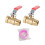 Solid Brass Ball Valves Red Levers Water Heater-4 points set 1