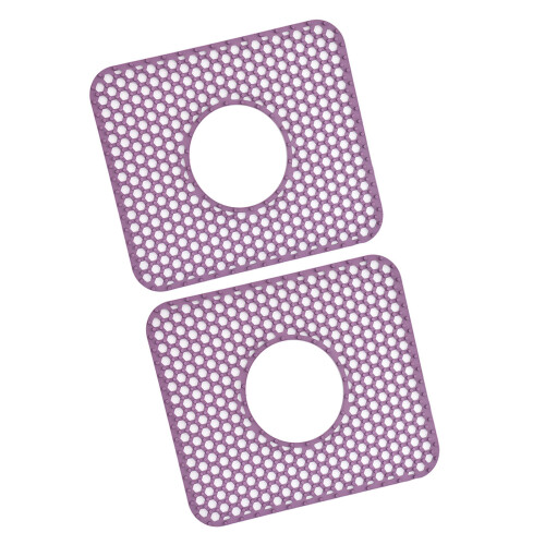 2 Thick Sink Underlays Featuring Perforated Design For-Purple