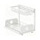 Space Saving Under Sink Rack with Sliding Basket & Rusts-White 1