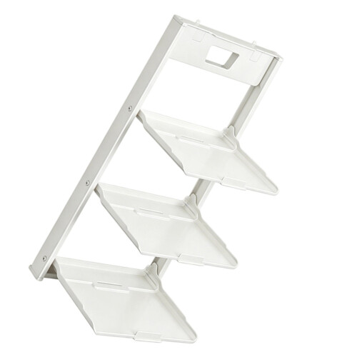 Not Drill Wall Mount Rack Holder Foldable Shelf for Pot-White