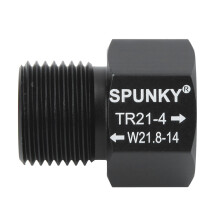 Black CO2 Cylinder Thread Adapter, TR21x4 Female