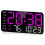 Relógio de Parede Digital  de 8,4 Polegadas, Despertador LED com Dígitos Grandes, Data, Temperatura, DST, para Sala, Quarto, Presente, Roxo 1