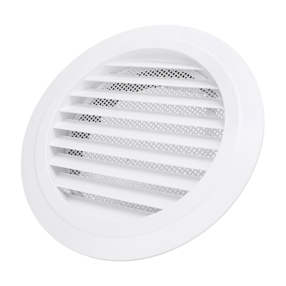 White ABS 200mm Round Louver Vent Cover